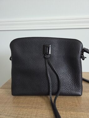 Rebecca Minkoff Black Pebbled Leather Crossbody Bag
